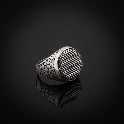 Spider Eye Shaped Fine Sterling Silver Ring for Men