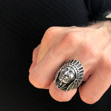 Load image into Gallery viewer, Native American Design Solid Sterling Silver Ring